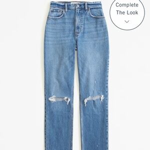 Abercrombie & Fitch Curve Love 90s Straight Ultra High Rise